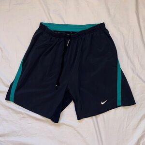 Nike Men's Athletic Shorts in Navy and Teal no tag